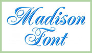 Madison Font - Comes in 2 and 3 inch upper and Lower Case Letters Machine Embroidery Font