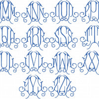AUDRY MONOGRAM FONT 4 INCH SIZE