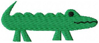Alligator - Applique and Fill Stitched