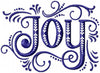Joy - Machine Embroidery Design - comes in 6 Sizes