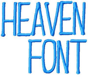 Heaven Font - comes in 3" and 1.5" sizes - upper case only font Machine Embroidery Font
