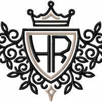Crest Framed Monogram Crown