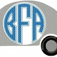 Camper Monogram Frame - Machine Embroidery Design Fits 2.5, 3.0, and 3.5 inch letters