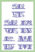 Regal Split Letter Font - Letters I - Z - 6 inches tall