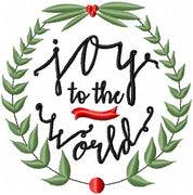 JOY TO THE WORLD EMBROIDERY DESIGN