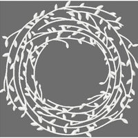 Twig wreath monogram frame border, machine embroidery design comes in 4x4, 5x5, 6x6, 7x7