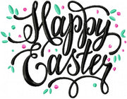 HAPPY EASTER MACHINE EMBROIDERY DESIGN