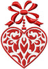 Heart Bow Valentine Embroidery Design