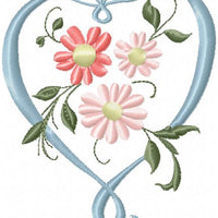 Heart Ribbon Floral Design