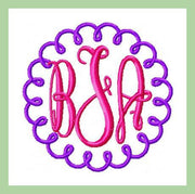 Squigle Circle Border - Comes in 4 sizes 8x8,6x6,4x4 and 3x3