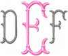 Erin Monogram Font - Machine Embroidery Font - comes in 4 inch center and 2.5 inch side letters