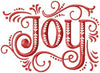 Joy - Machine Embroidery Design - comes in 6 Sizes