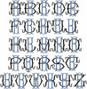 VINTAGE BAROQUE INTERLOCKING MONOGRAM FONT - SET "B" 3 AND 4 INCH SIZE