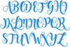 Starlette Script Font - Comes in 2 Sizes - upper and lower case - Machine Embroidery Font