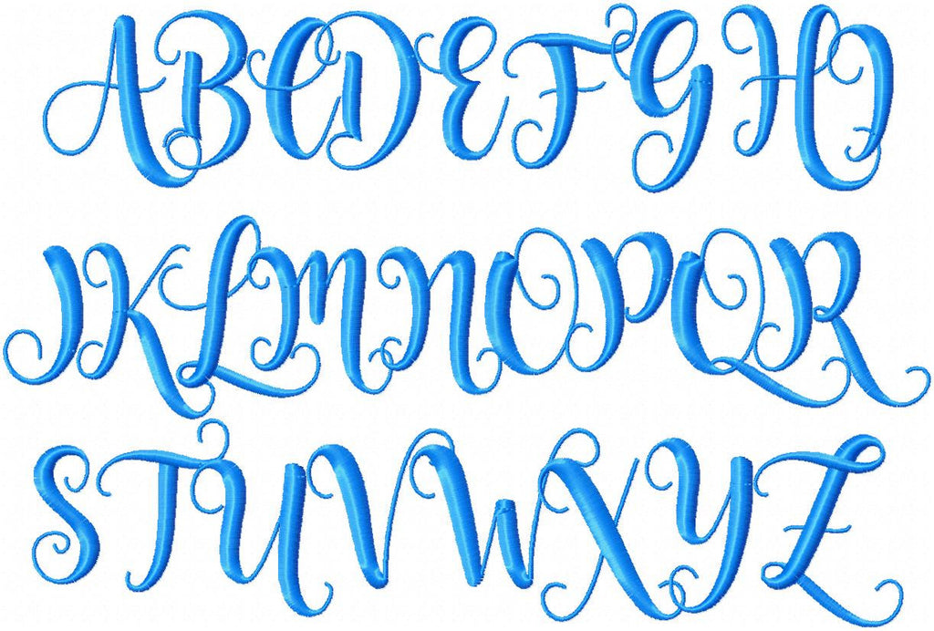 Fancy Script Lettering Alphabet