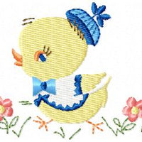 Tiny Duck Embroidery Design