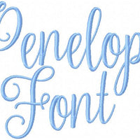 Penelope Font - Comes in 2 and 3 inch sizes upper and lower case letters - Machine Embroidery Font