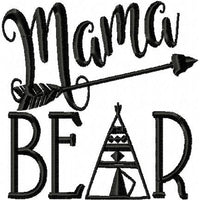 Mama Bear Machine Embroidery Design comes in 4x4,5x5,6x6,7x7,8x8