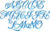 Mutual Script Font - Comes in 2" and 4" sizes, with upper and lower case letters, numbers