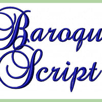 Baroque Script Font - comes in 1,2,3 inch Sizes Upper and lower Case sizes