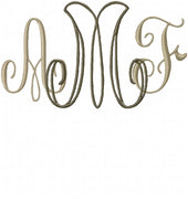 Lilly Monogram Font - Comes in 3 Sizes and 2 types Machine Embroidery Font Active Photos