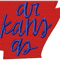 Arkansas - State Silhouette - machine embroidery design