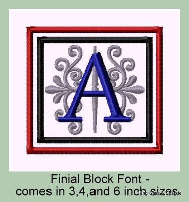 Finial Block Font