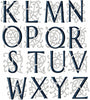 Mia Bella Monogram Font - Comes in 3.5 inch size 2 color Machine Embroidery Font