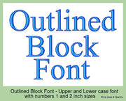 Block Outlined Font