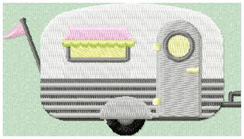 Camper 2 Fill Stitch - Machine Embroidery Design