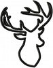 Deer Antler Applique Comes in 4x3, 5x4, 6x5, 7x5, 8x6