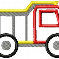 Dump Truck Applique - Machine Embroidery Applique Design