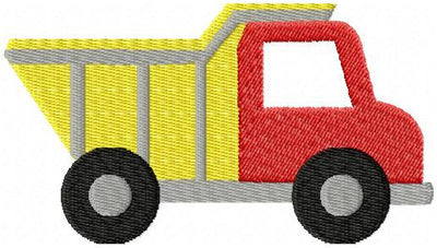 Dump Truck Machine Embroidery Design - Fill Stitch