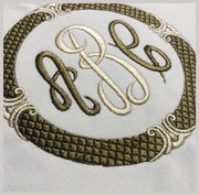 Fancy Circle Monogram Frame