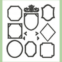 Octogon Diamond  Monogram comes in 1,2, and 3 inch size with 10 frames