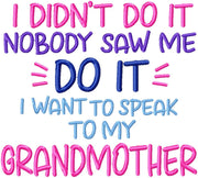 I DIDN'T DO IT GRANDMOTHER