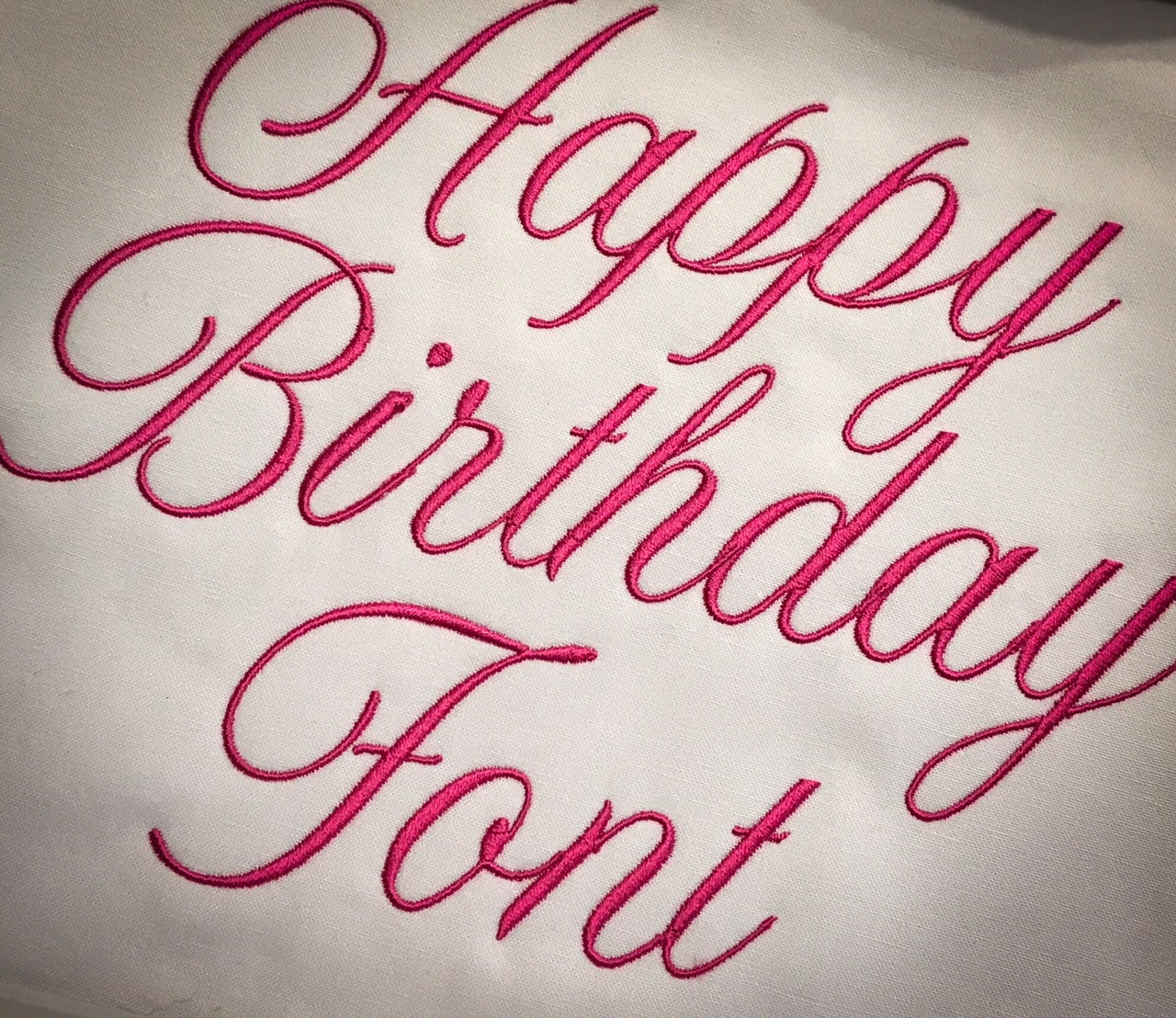 happy birthday style font