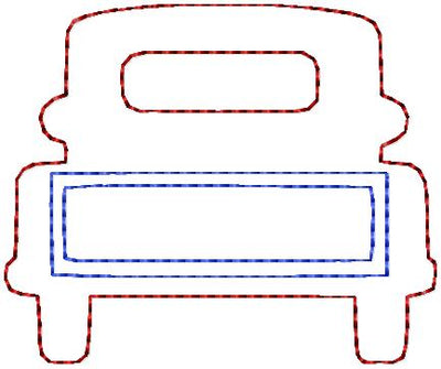 TRUCK EMBROIDERY DESIGN -BOTH OUTLINE AND FILL