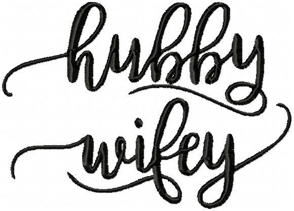 HUBBY WIFEY MACHINE EMBROIDERY DESIGN