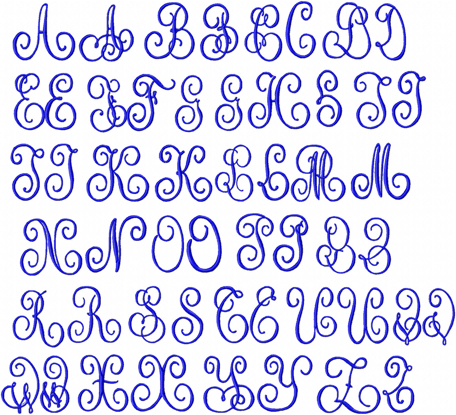 RUFFLES MONOGRAM FONT Bling Sass & Sparkle