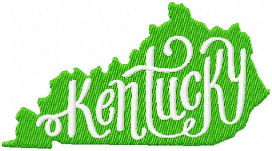 Kentucky State. Embroidery Design
