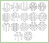 Blanket Stitch Circle Font - 8 inch size - machine embroidery Font