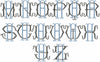 VINTAGE BAROQUE INTERLOCKING MONOGRAM FONT - SET "A" 6 AND 8 INCH SIZE