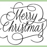 Merry Christmas  Machine Embroidery Design