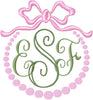Lilly Monogram Font - Comes in 3 Sizes and 2 types Machine Embroidery Font Active Photos