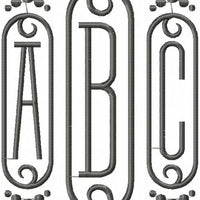 machine embroidery design monogram font