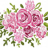 Peony Floral Design - Machine Embroidery Design
