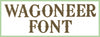 Wagoneer Font - comes in 2,3,4,5,6 inch Sizes - Machine Embroidery Font