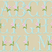 Tulip Monogram Font - Comes in 2 and 4 inch sizes
