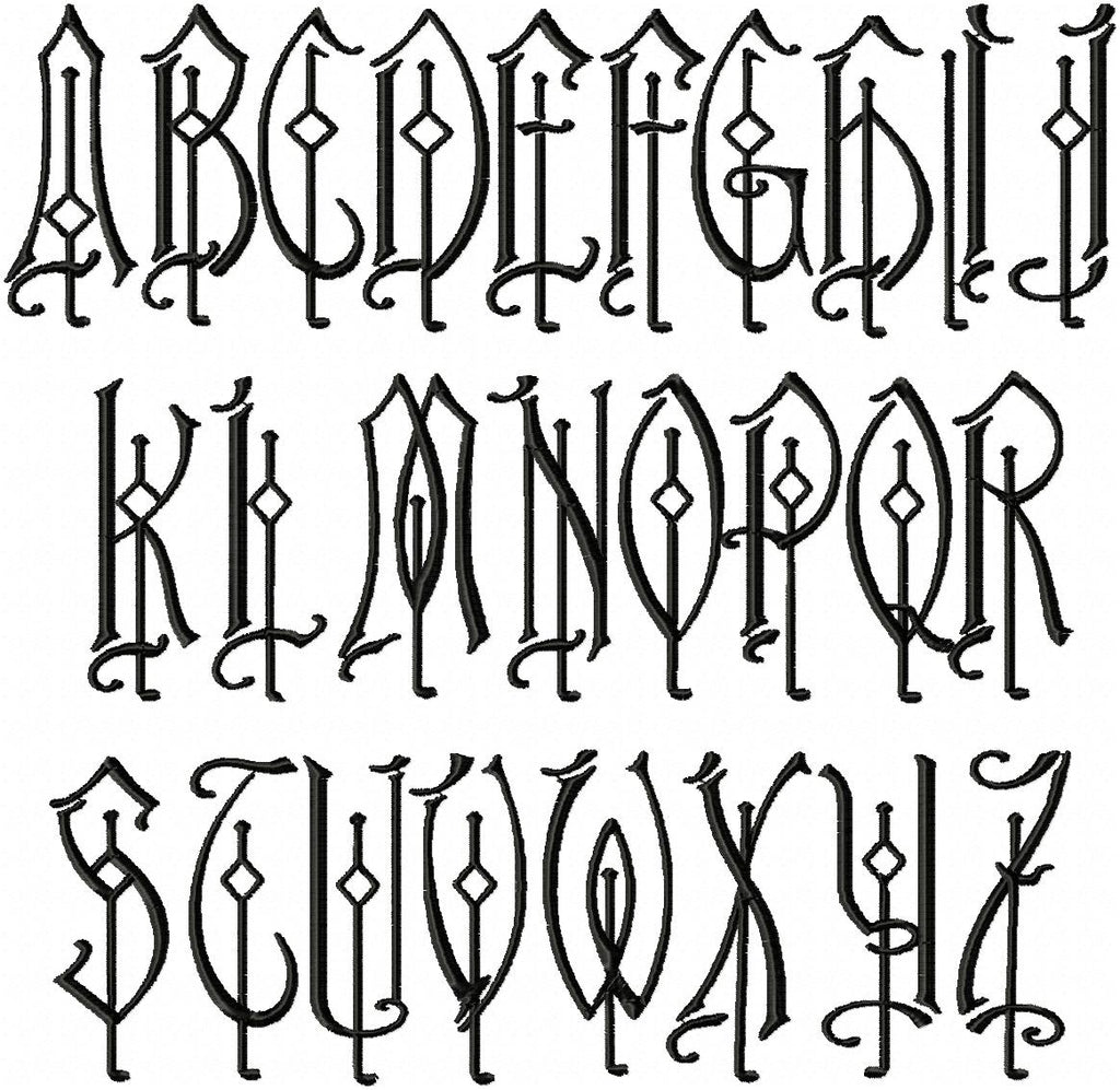 Rucker monogram font | Bling Sass & Sparkle